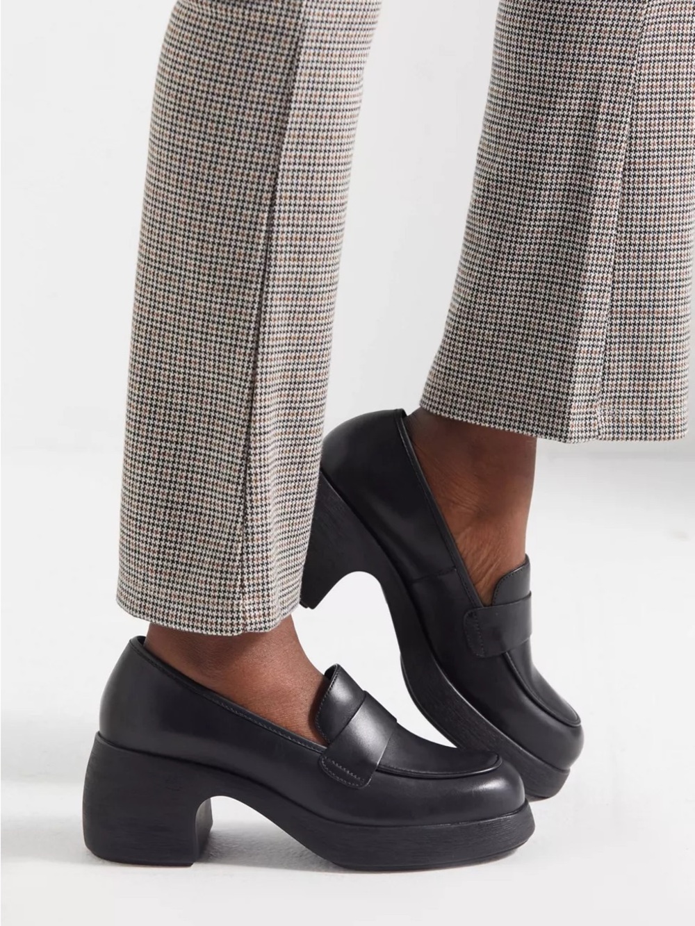 Camper Thelma Classic Black Platform Loafers Leather Chunky Shoe 38